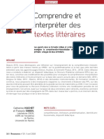 Comprendre Et Interpréter: Textes Littéraires
