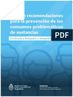 Guía de Recomendaciones para La Prevención de Los Consumos Problemáticos de Sustancias