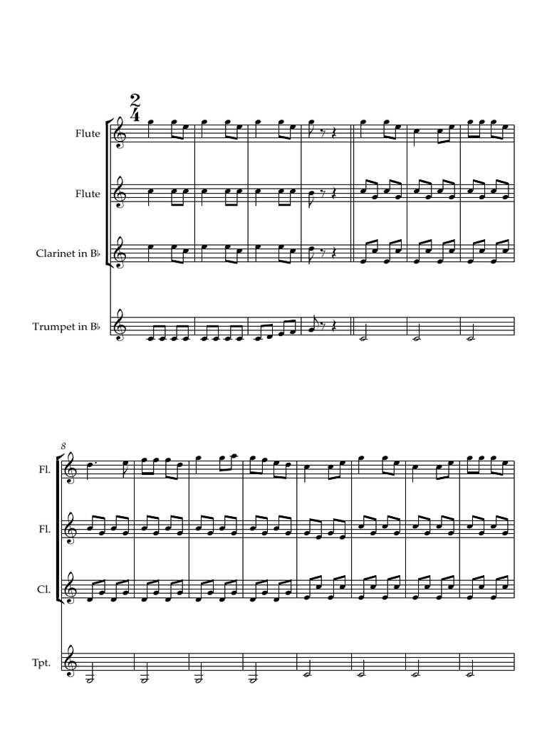 Marcha Soldado Partitura Com Notas Flauta Doce Violin vrogue.co