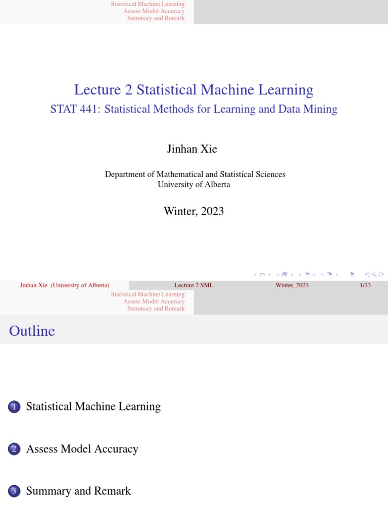 Assessing Model Accuracy in SML | PDF | Mean Squared Error | Dependent ...
