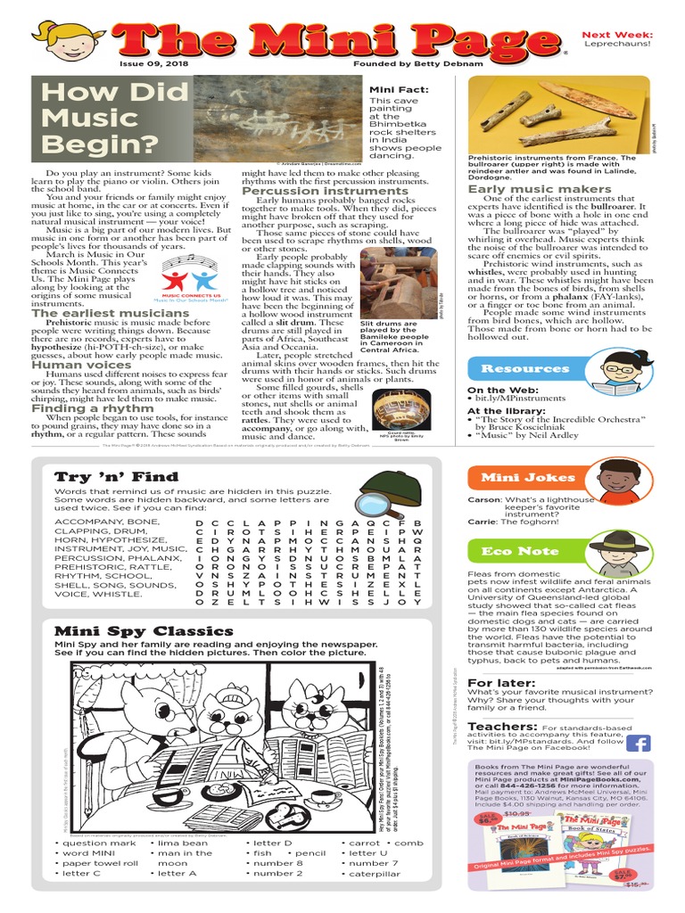 How Did Music Begin? Try 'N' Find PDF Musical Instruments Drum