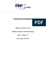 Protocolo de Investigación: Alumno: Emilio Nava Parra Profesor: Alejandro Farfán Balanzategui Año: 3° Grupo: "B"