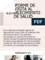 Imforme de Visita Al Establecimiento de Salud