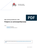 HZZ Dokument 2022 Samozaposljavanje Potpora