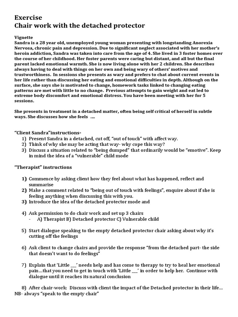 Detached Protector Mode in Therapy | PDF | Psychotherapy | Anorexia Nervosa