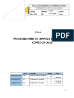 Procedimiento de Limpieza de Toldos de Comedor Laive