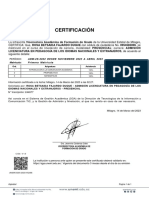 Certificación: Licenciatura en Pedagogía de Los Idiomas Nacionales Y Extranjeros, de Acuerdo Al