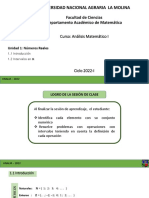 Universidad Nacional Agraria La Molina: Facultad de Ciencias Departamento Académico de Matemática