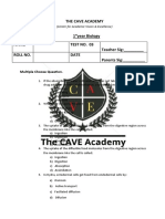 Test 1 1st Year Bio