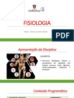 Fisiologia: Profa. Fátimaduartefreire