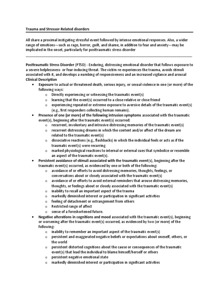 Understanding PTSD and Trauma Disorders | PDF | Psychological Trauma ...