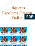 Etiquetas Escolares Dragon Ball Z