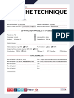 Fiche Technique: Configuration Materielle Et Logicielle