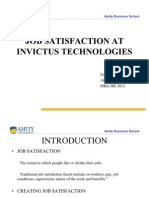 Job Satisfaction at Invictus Technologies