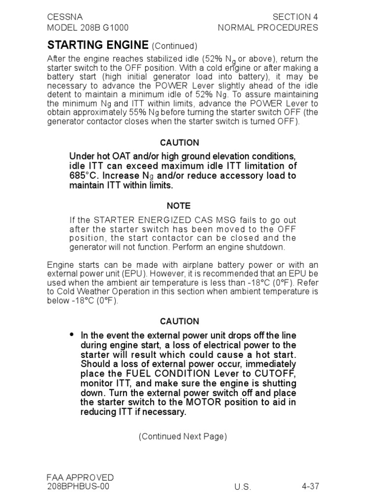 Starting Engine Caution Download Free PDF Takeoff Flap (Aeronautics)