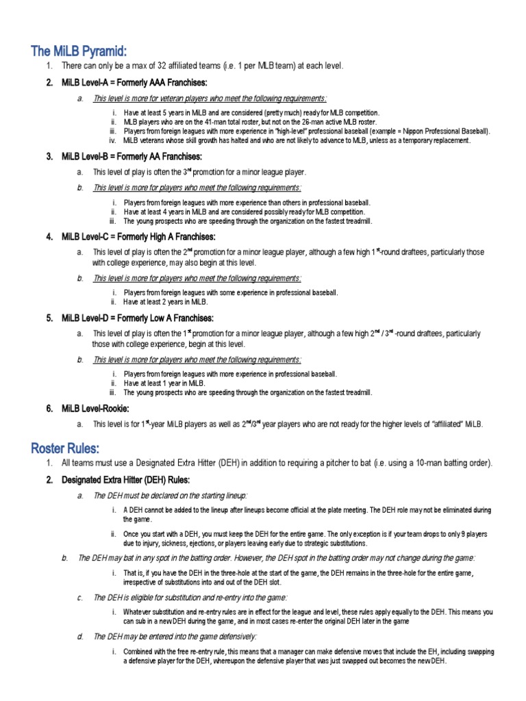 Mlb Pitcher Rest Rules Pdf