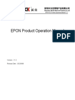 EPON Product Operation Manual: Version V1.3 Release Date: 20220608