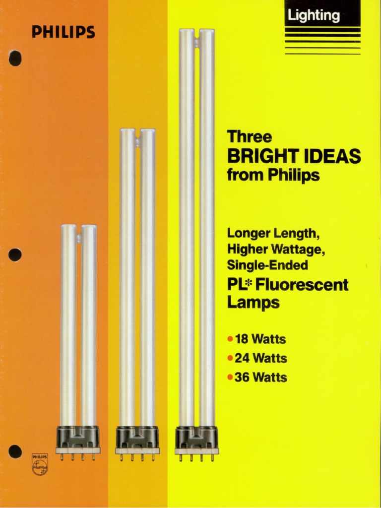 Philips PLL Long Compact Fluorescent Lamps Brochure 286 PDF