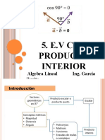 E.V Con Producto Interior: Algebra Lineal Ing. García Zurita