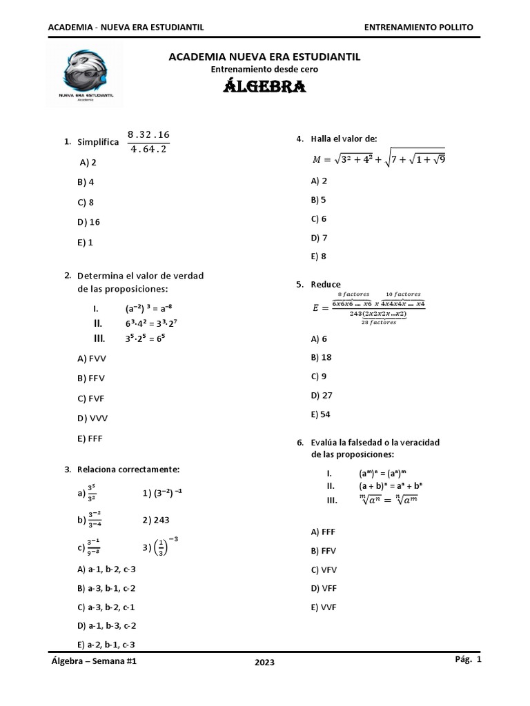 Álgebra Tema | PDF | Ciencia y matemáticas