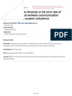 Effects of Receiver Diversity On Bit Error Rate of Underwater Optical Wireless Communication