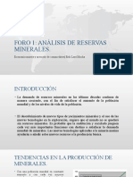 Foro 1 - Reservas Minerales Disponibles en El Mundo - Erik Lara