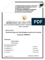 Universite Mouloud Mammeri Tizi-Ouzou: Étude Thermique de L'aéroréfrigérant Eau/air de La Centrale Électrique HAMMA II