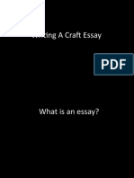Writing A Craft Essay