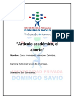 Aborto: Causas y Consecuencias