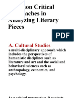 Analyzing Literary Pieces Using Critical Approaches