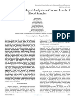 The Impact of Delayed Analysis On Glucose Levels of Blood Samples