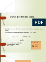 O que são partes por milhão (ppm