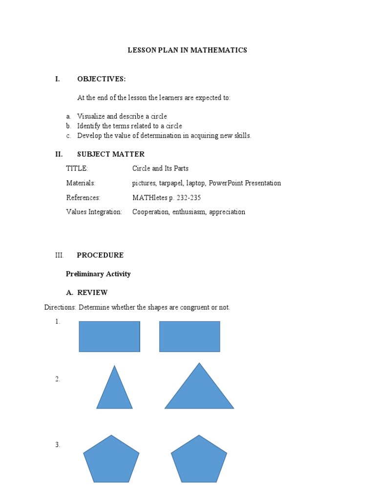 Types Of Unit Plan In Mathematics