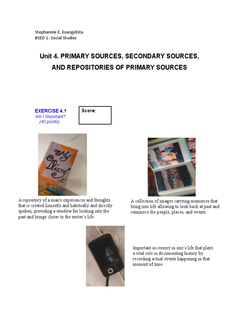 Lesson 4 Primary and Secondary Sources | PDF | Primary Sources