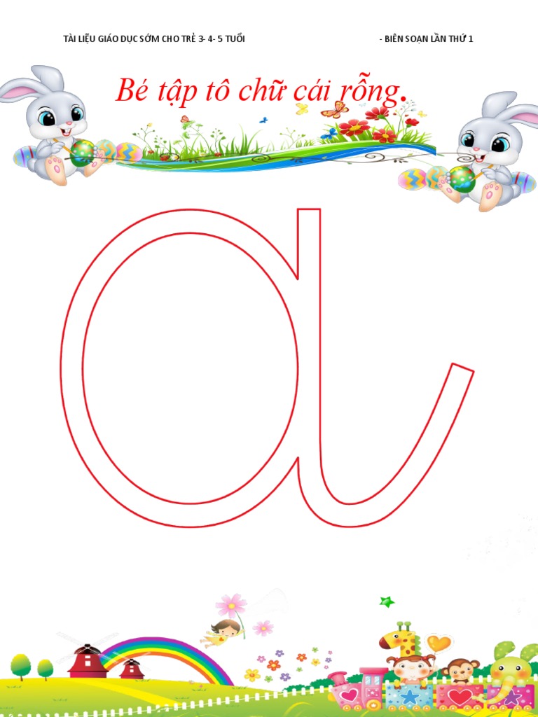 Bé tập tô chữ cái rỗng | PDF