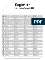 9th English Objective Notes Annual 2023