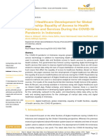 Digital Healthcare Development For Global Citizenship: Equality of Access To Health Facilities and Services During The COVID-19 Pandemic in Indonesia