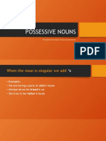 Possessive Nouns Power Point