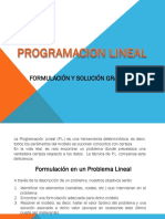 2. Programación Lineal - Formulación y Solución Gráfica