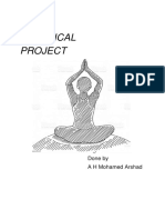 Yoga Practical Project: Done by A H Mohamed Arshad