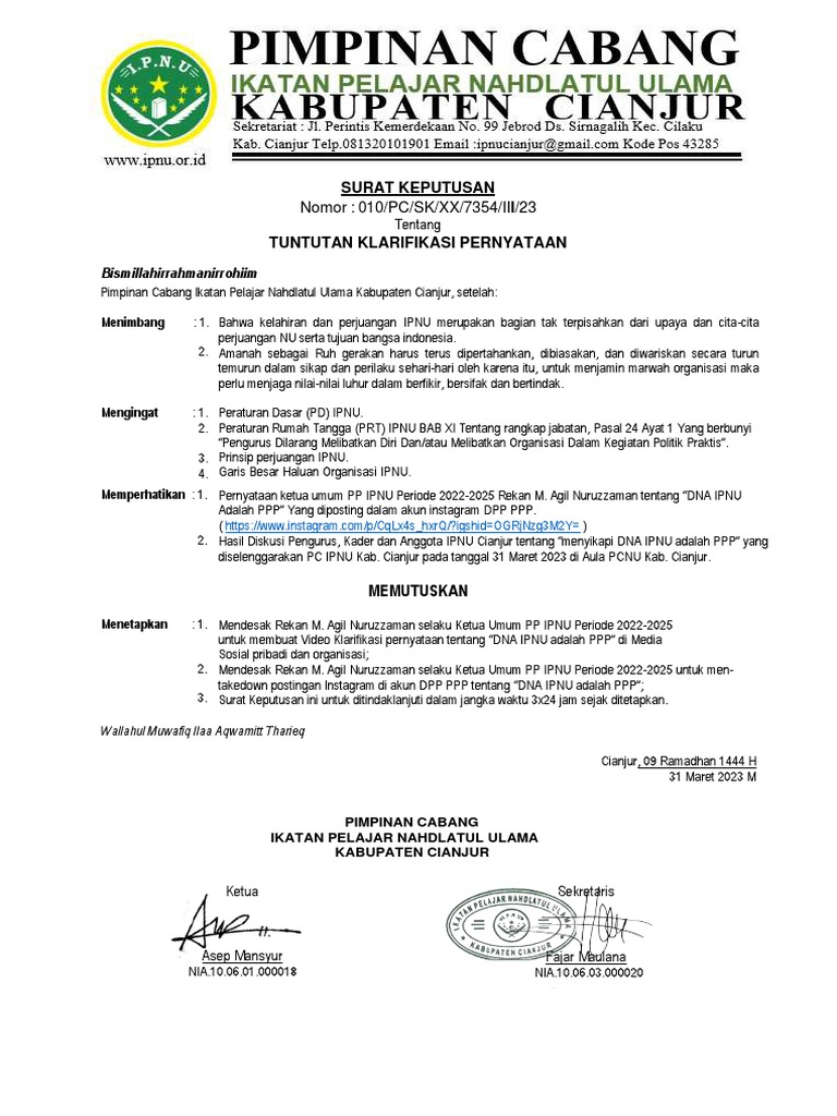 Surat Keputusan | PDF
