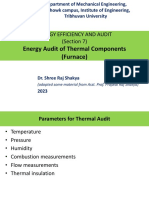 Energy Audit of Thermal Components (Furnace)