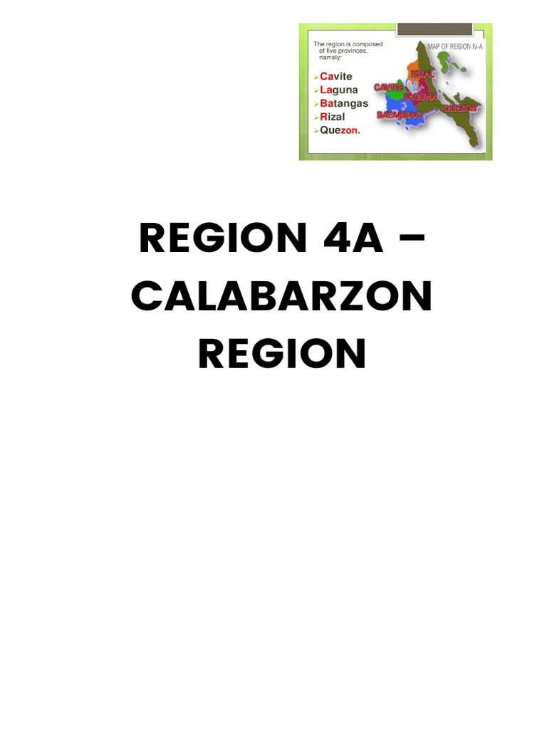 Overview of Calabarzon Provinces | PDF | Philippines