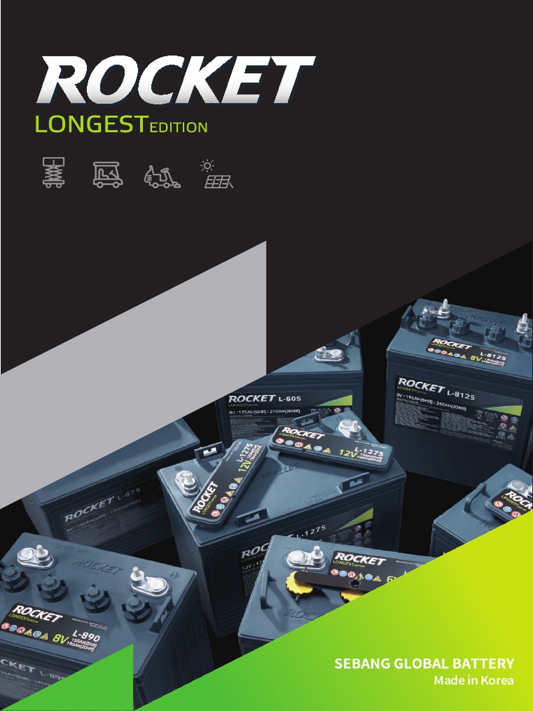 Sebang Rocket Battery Catalogue | PDF | Physical Sciences | Materials