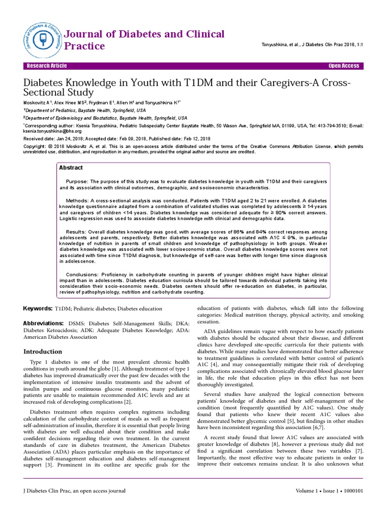 Journal of Diabetes and Clinical Practice PDF Glycated Hemoglobin