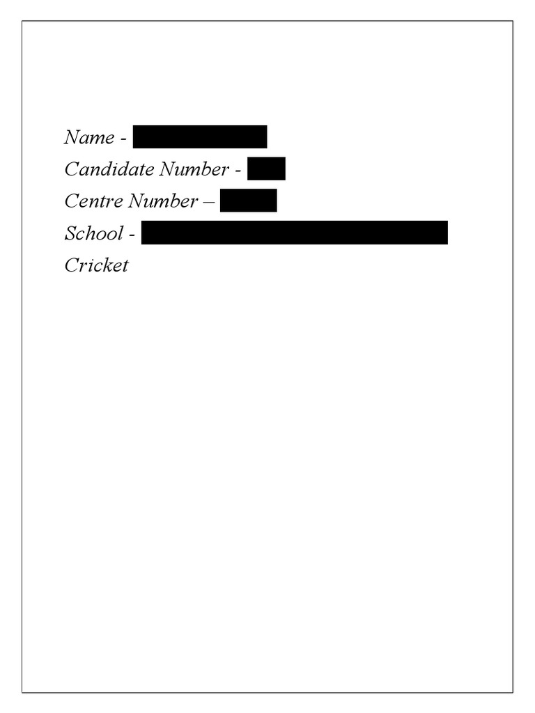 Complete Coursework PDF | PDF | Bowling (Cricket) | Athletic Sports