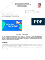 Guía de La Voz Activa y La Voz Pasiva - 3er. Lapso-2021