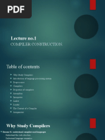 Lecture No.1: Compiler Construction