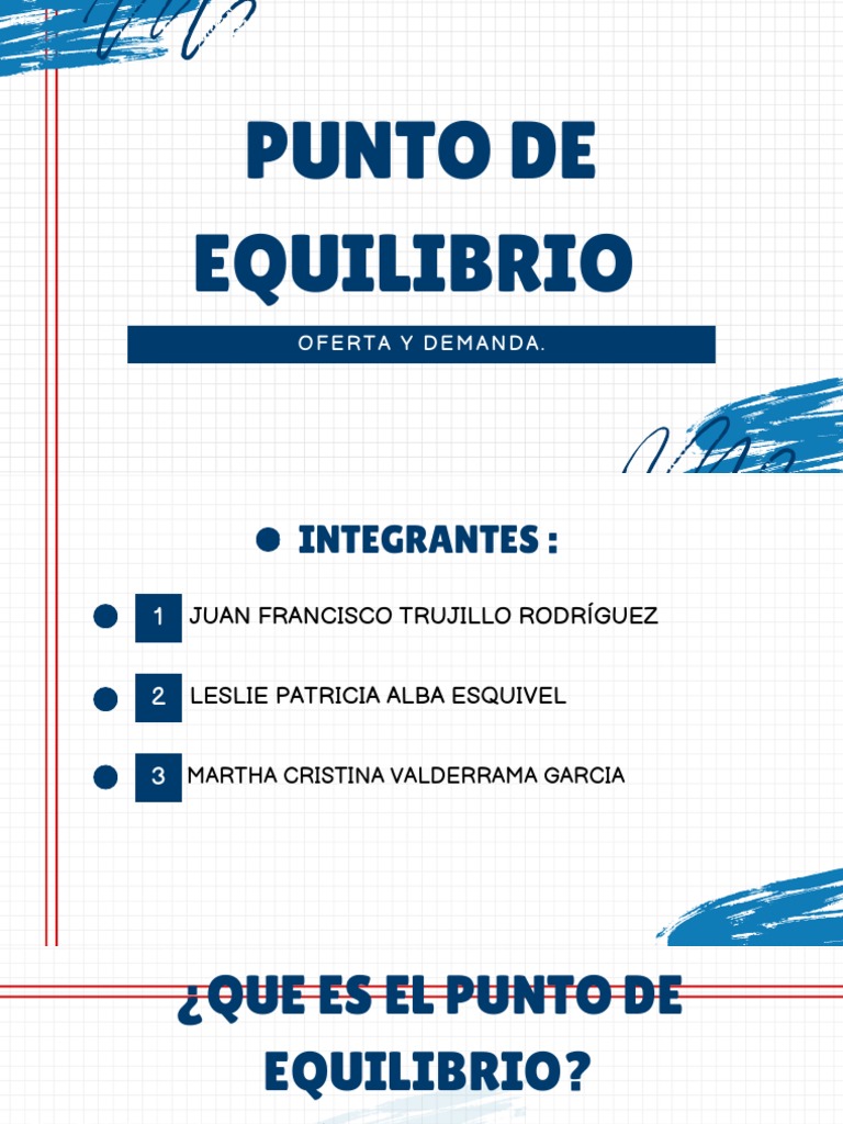 Punto de Equilibrio en Oferta y Demanda | PDF | Oferta (economía ...