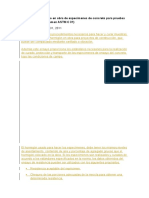 Elaboración y Curado en Obra de Especímenes de Concreto para Pruebas de Compresión